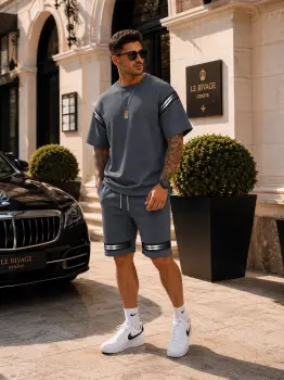 Compleu de vara  gri  triocu + pantaloni 2502 imagine