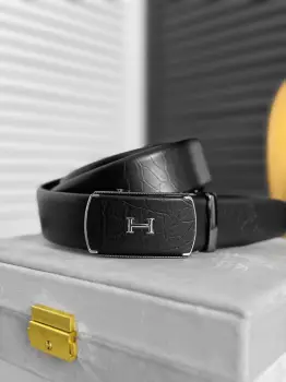 Curea barbati neagra  piele naturala  11888 imagine