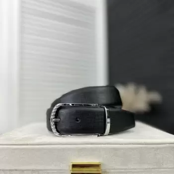 Curea barbati piele naturala neagra 12430 imagine