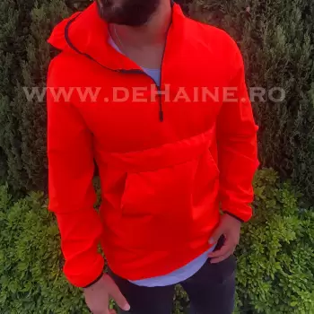 Geaca barbati de toamna portocalie din fas subtire B2370 O5-3 E imagine