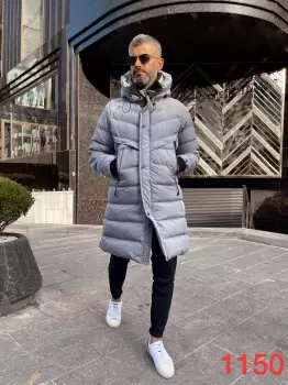 Geaca barbati groasa de iarna gri 1150 imagine