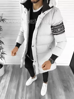 Geaca barbati groasa gri de iarna 9020 imagine