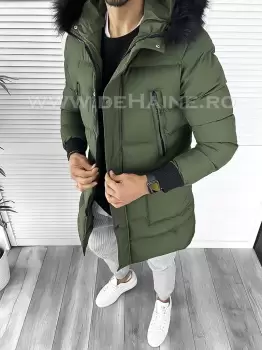 Geaca barbati groasa kaki de iarna 5040 imagine