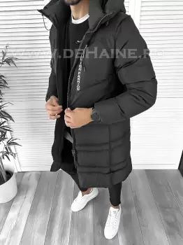 Geaca barbati groasa neagra de iarna 1550 imagine