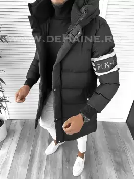 Geaca barbati groasa neagra de iarna 9020 imagine