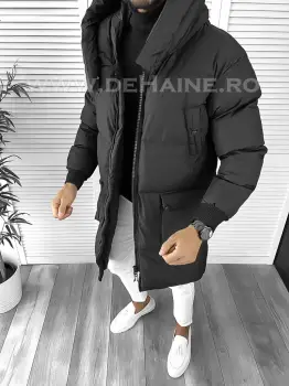 Geaca barbati groasa neagra de iarna cu defect DEF8021a M3 imagine
