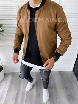 Geaca barbati primavara maro inchis B6327 Z5-2 imagine