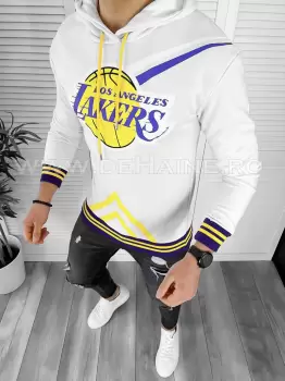 Hanorac barbati alb slim fit K013 N3-3/ E 55-2 imagine