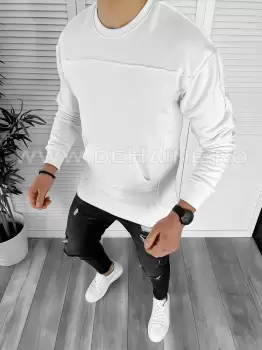 Hanorac barbati alb slim fit K151 N9-2* E imagine