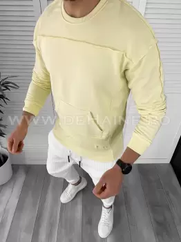 Hanorac barbati galben slim fit K151 65-B imagine