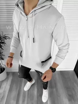 Hanorac barbati gri slim fit K177 N13-3* imagine