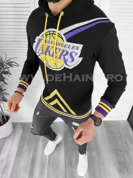 Hanorac barbati negru slim fit K013 N1-6.2.3 E 128-2 imagine