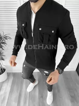 Hanorac barbati negru slim fit K034 N14-5* imagine