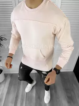 Hanorac barbati roz pudra slim fit K151 27-2.3 E 124-5 imagine