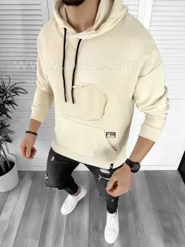 Hanorac barbati slim fit bej K004 N15-2* imagine