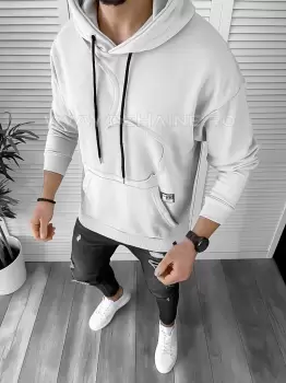 Hanorac barbati slim fit gri K004 N14-N15.2* imagine