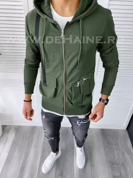 Hanorac barbati slim fit kaki 2692 23-2.4 imagine