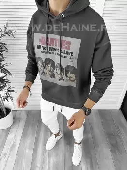 Hanorac barbati slim fit negru K113 X11-4.5 imagine