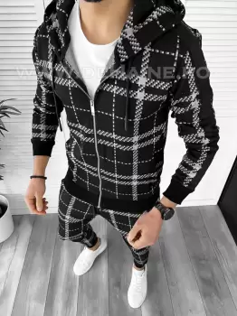 Hanorac barbati slim fit negru K420 O1-5.2 imagine