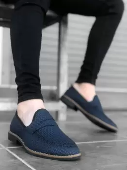 Mocasini barbati albastri 12219 imagine