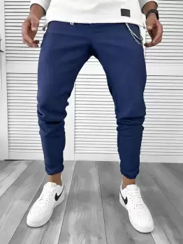 Pantaloni barbati casual albastri 11954 imagine