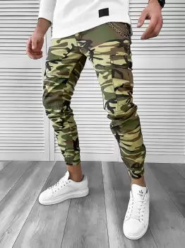 Pantaloni barbati casual cargo 7043 imagine