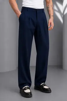 Pantaloni barbati casual  croiala lejera  bleuamrin A01 imagine