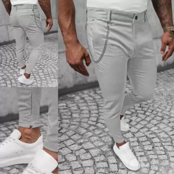 Pantaloni barbati casual gri 12096 imagine