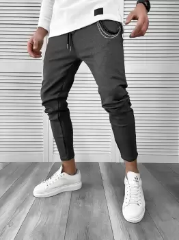 Pantaloni barbati casual gri 7129 imagine