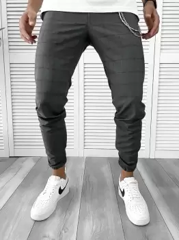 Pantaloni barbati casual in carouri 12117 SD imagine