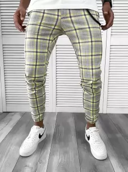 Pantaloni barbati casual in carouri 12121 SD imagine