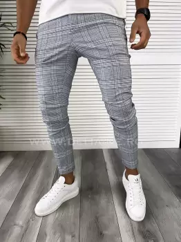 Pantaloni barbati casual in carouri B8004 B3-3 imagine