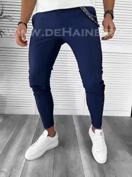 Pantaloni barbati casual regular fit bleumarin B7887 154-2 E imagine