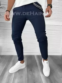 Pantaloni barbati casual regular fit bleumarin B7934 11-5 E imagine