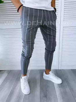 Pantaloni barbati casual regular fit gri B1644 2-4 E imagine