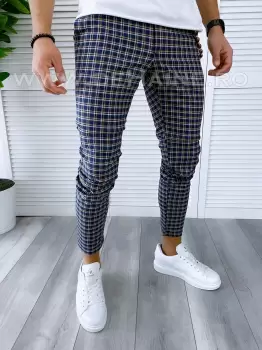 Pantaloni barbati casual regular fit in carouri B1739 11-4 e* imagine