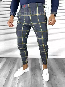Pantaloni barbati eleganti in carouri B8741 154-5 E imagine