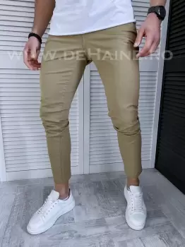 Pantaloni barbati maro deschis smart casual B3484 G4-3 imagine