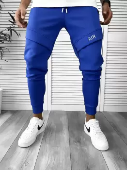 Pantaloni de trening albastri conici 10236 imagine