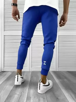 Pantaloni de trening albastri silon conici 12379 imagine