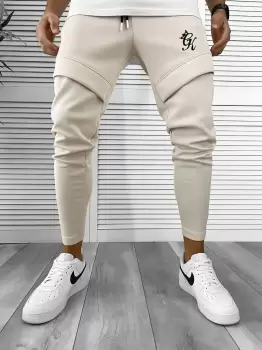 Pantaloni de trening bej silon conici 12374 imagine