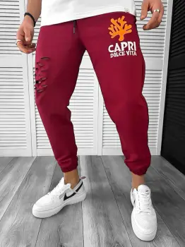 Pantaloni de trening grena 13033 imagine