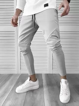 Pantaloni de trening gri conici 10045 imagine
