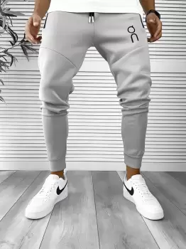 Pantaloni de trening gri conici 12260 imagine