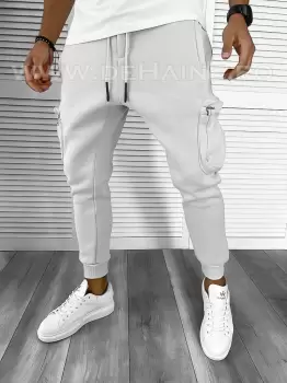 Pantaloni de trening gri conici K176 imagine