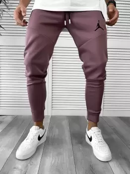 Pantaloni de trening maro conici silon 12361 imagine