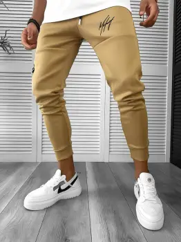 Pantaloni de trening maro silon conici 12378 37-3 imagine