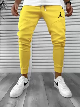 Pantaloni de trening mustar conici silon 12361 imagine