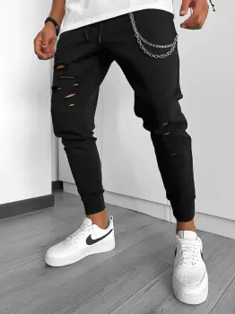 Pantaloni de trening negri 12919 imagine