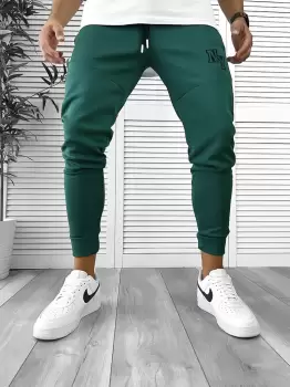 Pantaloni de trening verzi conici 12347 imagine